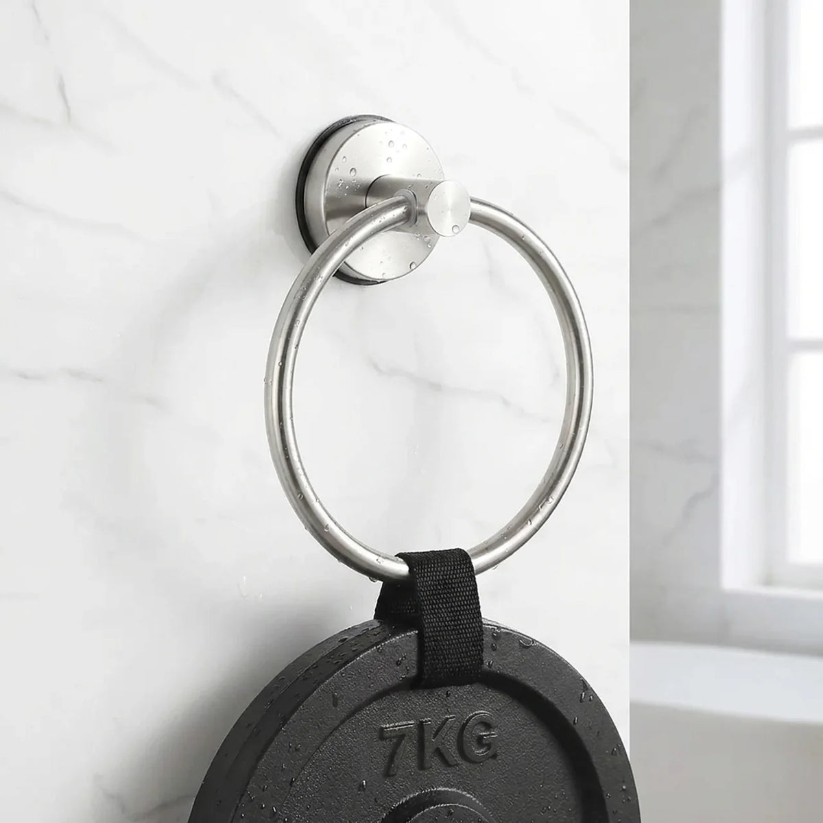 ZUIGNAP HANDDOEKRING | RVS